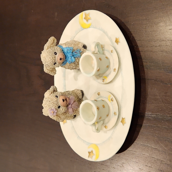 1995 Youngs INC. MIni tray w/ teacups & mini figurines - Picture 1 of 17